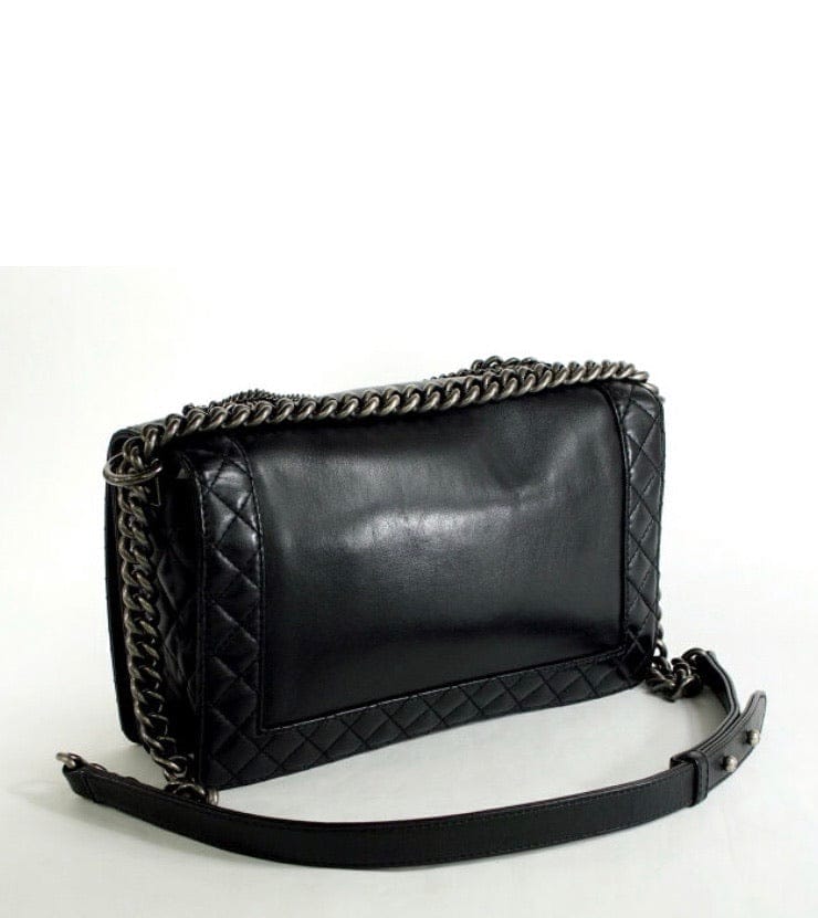CHANEL Le Boy EnChained Back Lambskin Handbag