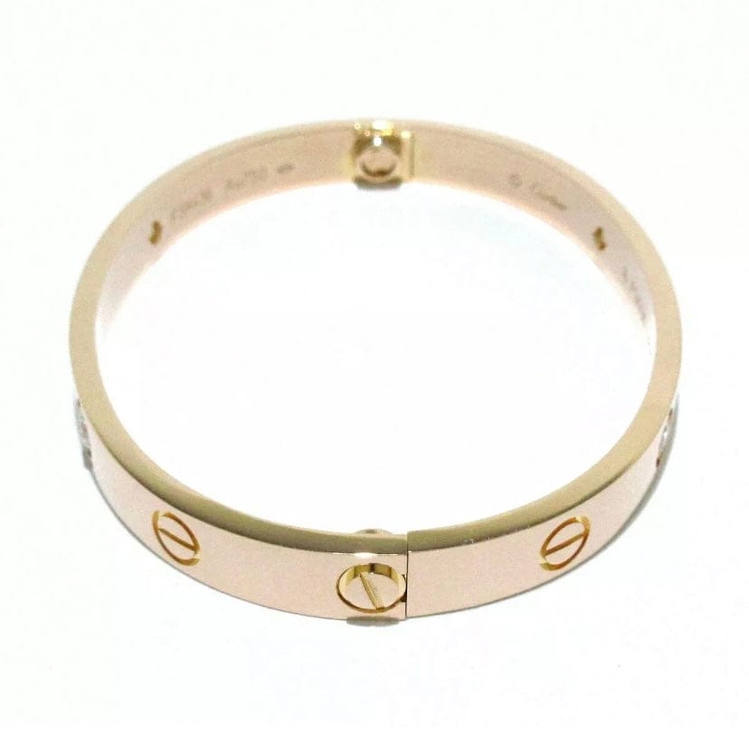 Cartier 18KT Rose Gold 4 Diamond Love Bracelet #16