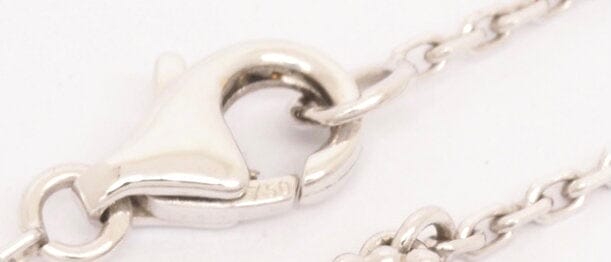 Rare Van Cleef & Arpels VCA Turquoise Vintage Alhambra 18Kt White Gold Necklace