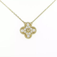 Van Cleef & Arpels Diamond Vintage Alhambra Yellow Gold Necklace