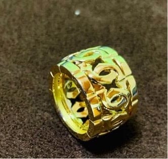 Cartier LM C Entrelaces 18KT Yellow Gold Ring, Size 5.25