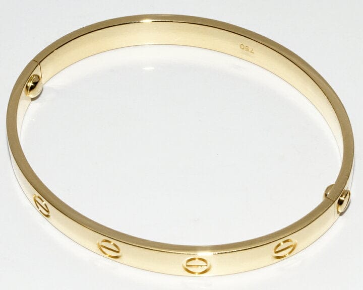 Cartier 18KT Yellow Gold Love Bracelet Size 17 w/ Cert