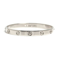 Cartier 18KT White Gold Love Bracelet Size 18