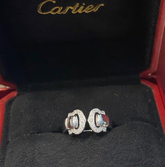Cartier C de Cartier Logo 2C Diamond Paved Ring #49