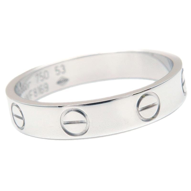 Cartier Mini Wedding Love Ring 18KT White Gold #53/ US 6 1/4