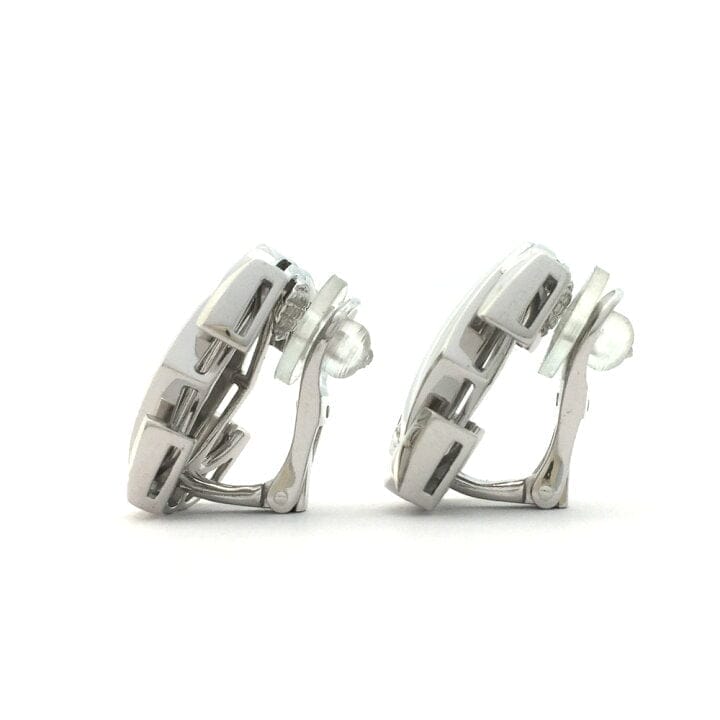 Cartier Penelope Double C 18KT White Infamous Gold Earrings