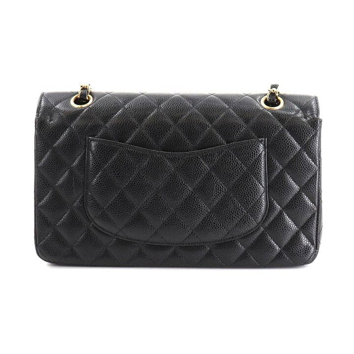CHANEL Caviar Medium Gold Hardware Double Flap Bag