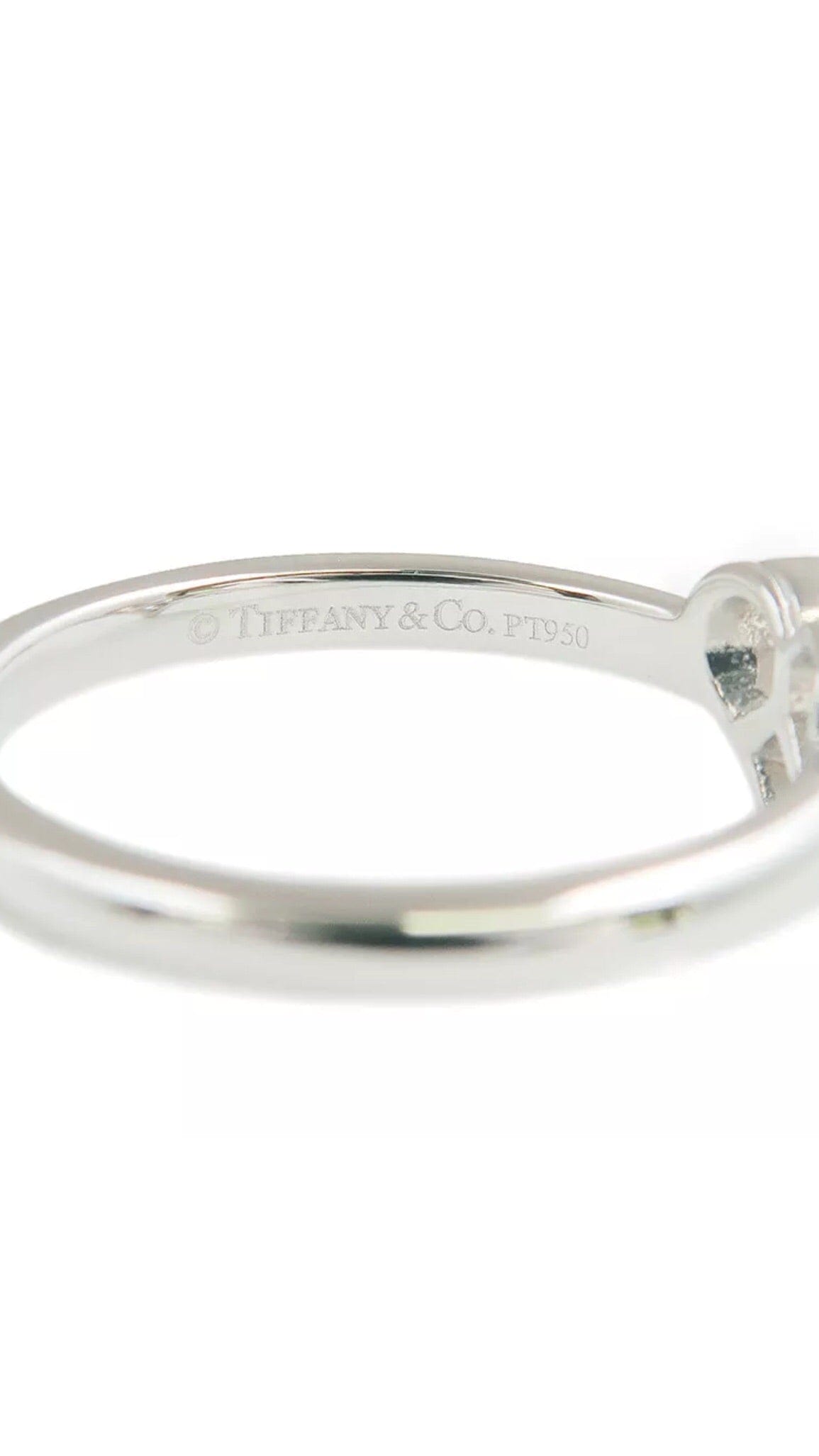 Tiffany & Co. PT950 Diamond Sentimental Heart Ring Sz 5