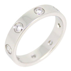 Cartier 8P Full Diamond Mini Wedding Love Ring 18KT White Gold #50/ 5
