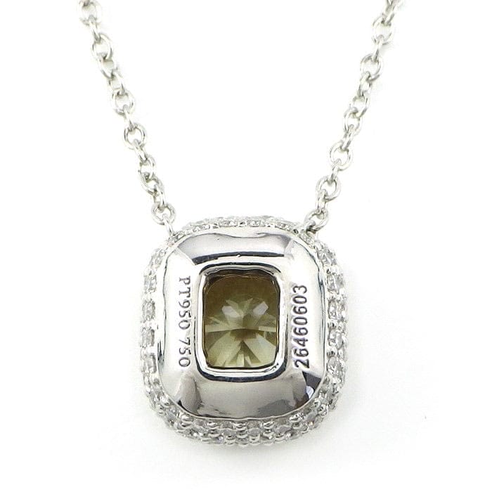Tiffany Fancy Yellow Diamond .70ct Soleste PT950 18KT Necklace
