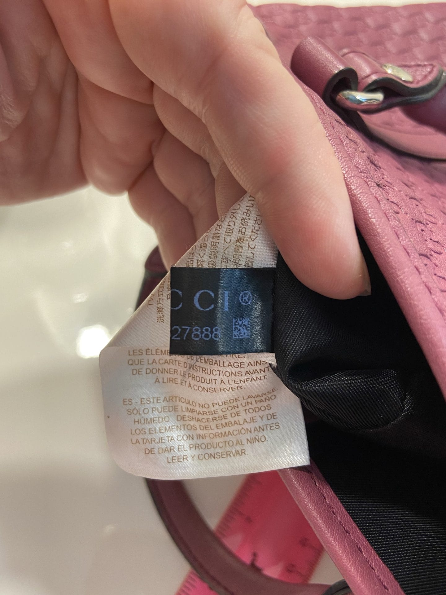 Gucci Pink Guccissima Leather Small Tote Bag