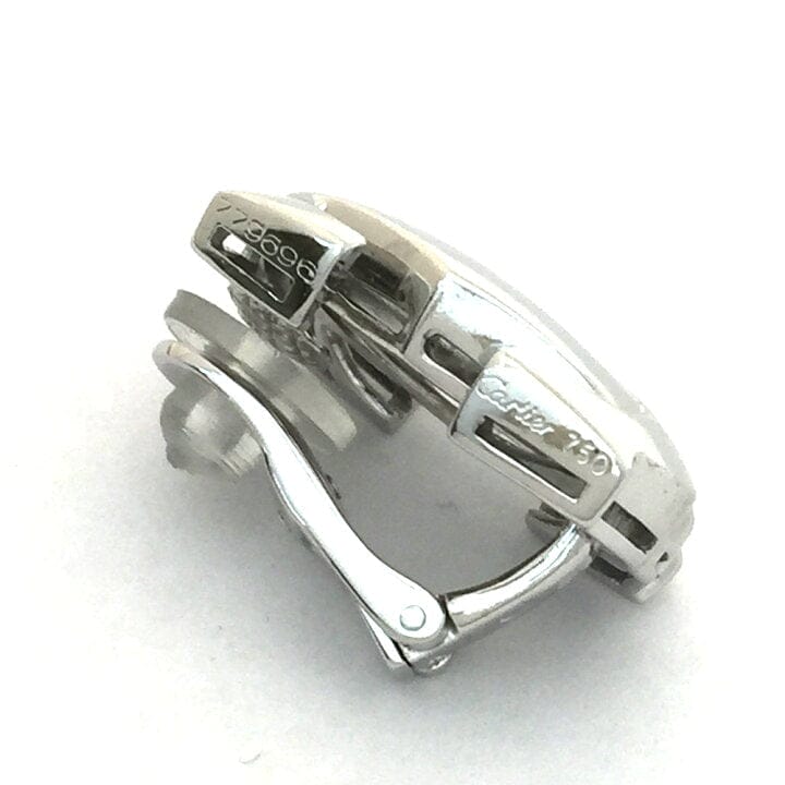 Cartier Penelope Double C 18KT White Infamous Gold Earrings