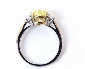 Tiffany & Co. 3.68ct Diamond Fancy Yellow Intense Platinum (Pt950) Ring
