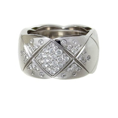 CHANEL Diamond Large CoCo Crush Gold Ring, Size 5