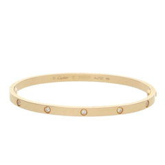 Cartier 10 Diamond 18KT Rose Gold Small/ Thin Love Bracelet