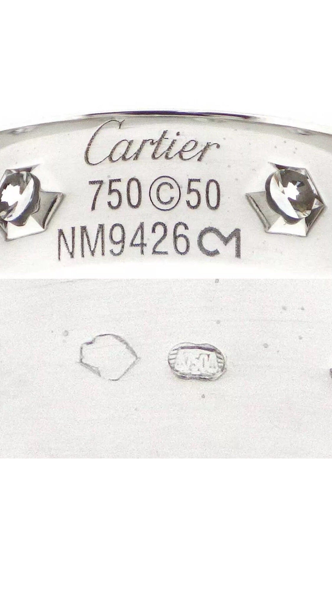 Cartier Full 6 Diamond Love Ring Sz 5.25