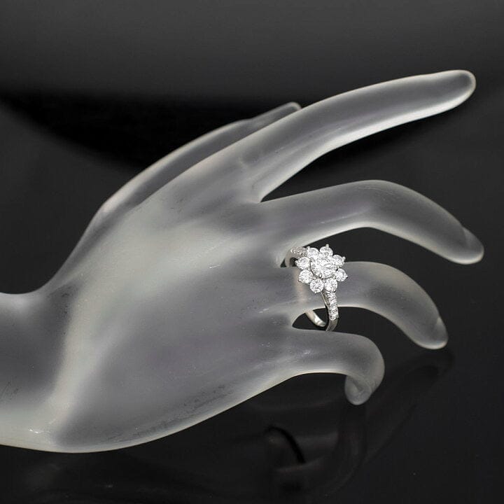 Harry Winston GIA Certified Sunflower Platinum Ring Size #54/ US 6.5