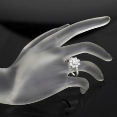 Harry Winston GIA Certified Sunflower Platinum Ring Size #54/ US 6.5