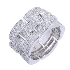 Cartier LM Diamond- Paved Maillon Panthere Ring, Size 57