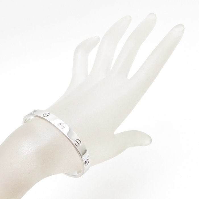 Cartier 18KT White Gold Love Bracelet Size 17 w/ Cert