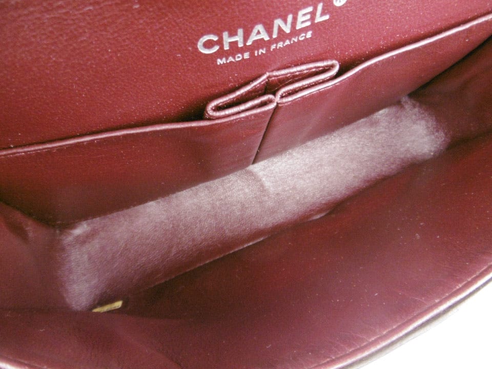 CHANEL Black Quilted Lambskin 23 Silver Hardware Double Flap Bag