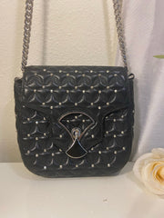 Bvlgari Divaâ€™s Dream Black Quilted w/ Studs Crossbody Handbag