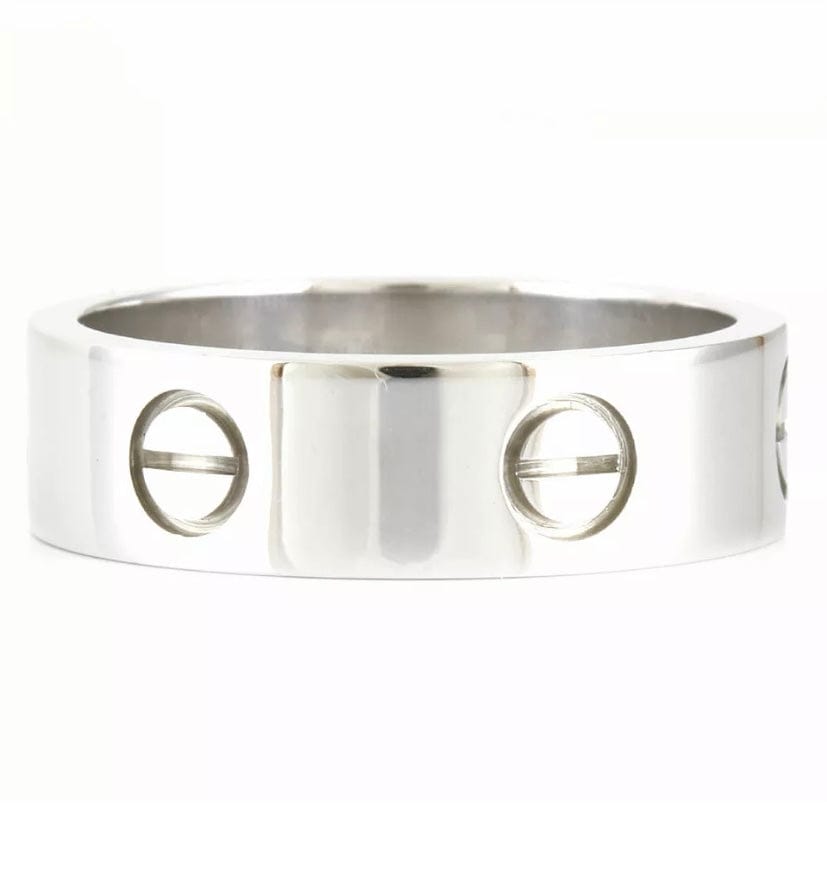 Cartier 18KT White Gold Love Ring Size 58/ US 9