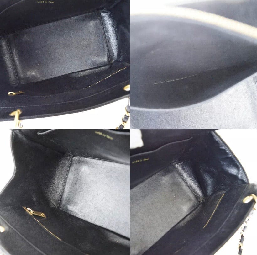 CHANEL Petite Black Caviar Shopping Tote Timeless Handbag