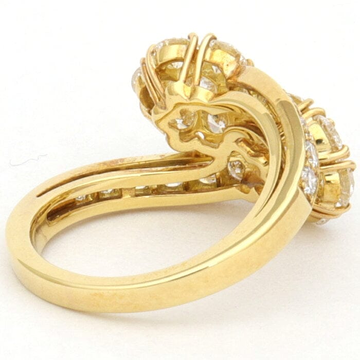 Van Cleef & Arpels Diamond Fleurrette Bypass 18KT Gold Ring #59/ US 5