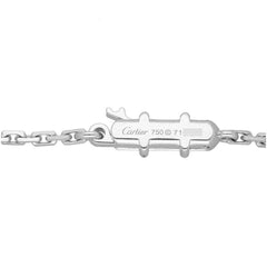 Cartier Diamond & Onyx Love Circle Long White Gold Pendant Necklace