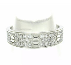 Cartier Diamond-Paved 18KT White Gold Wedding Love Ring