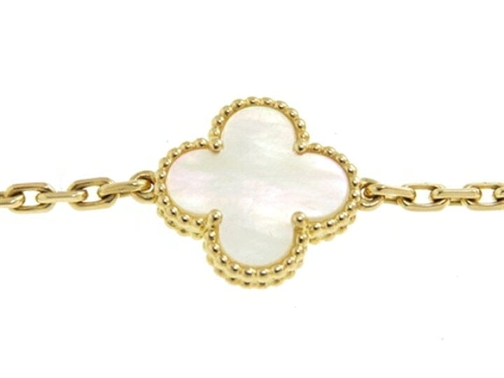 Van Cleef & Arpels (VCA) Vintage Alhambra Mother of Pearl 5 Motif Bracelet