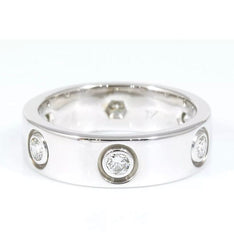 Cartier Full Diamond 18KT Gold Love Ring Size 5.75