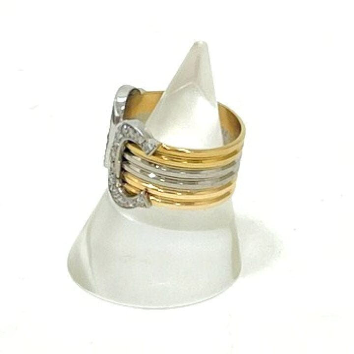 Cartier 2C Diamond Wide Trinity 18Kt Gold Ring