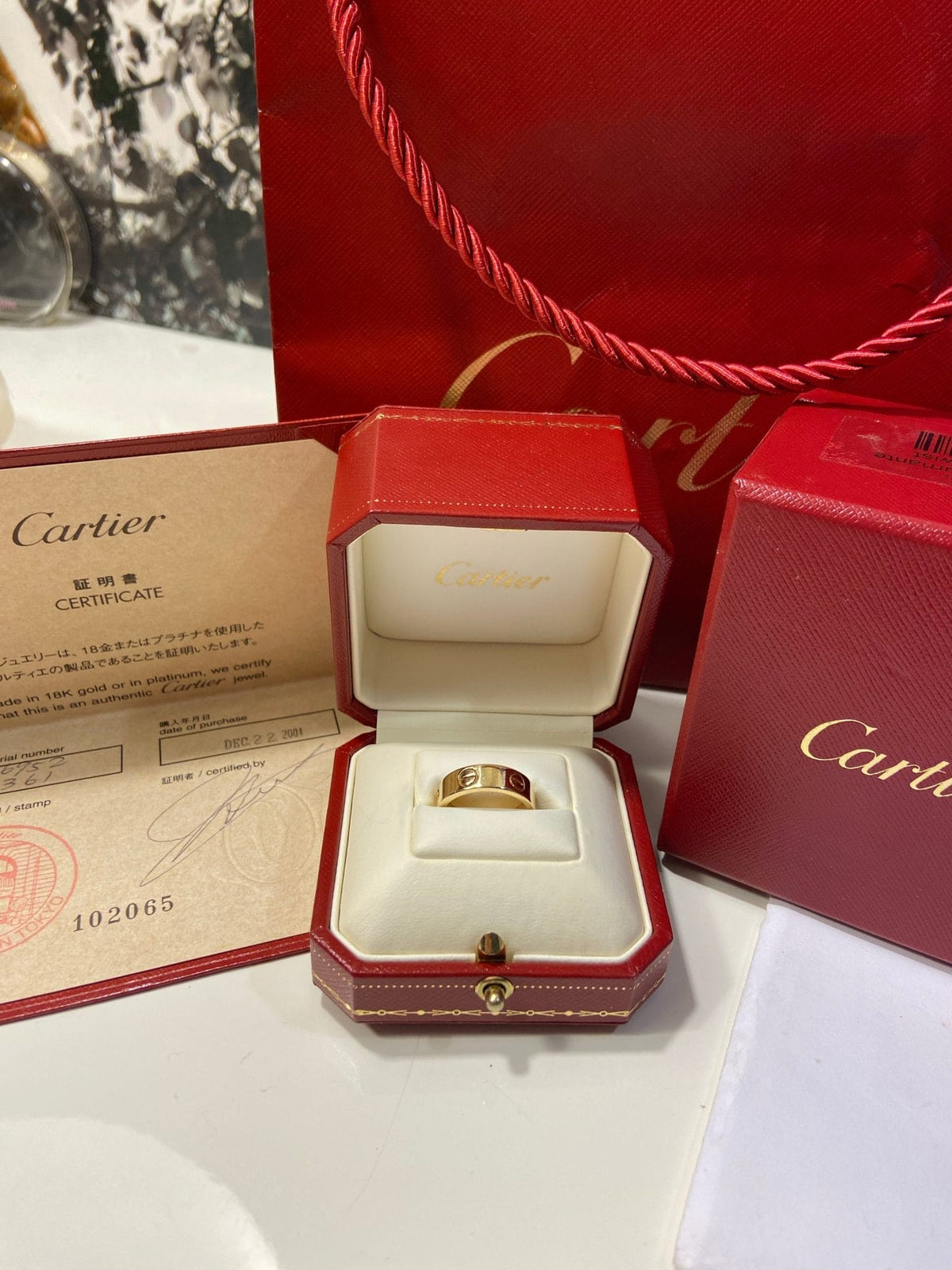 Cartier Full Size 18KT Yellow Gold Love Ring Size 52/ US 6