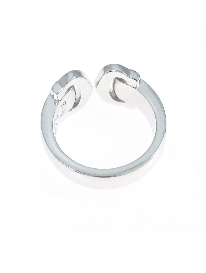 Cartier C de Cartier Logo 2C Diamond Paved Ring #49