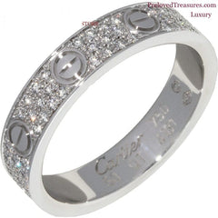 Cartier Diamond Paved 18KT White Gold Wedding Love Ring