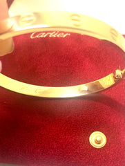 Cartier 18KT Yellow Gold Love Bracelet, Size 17