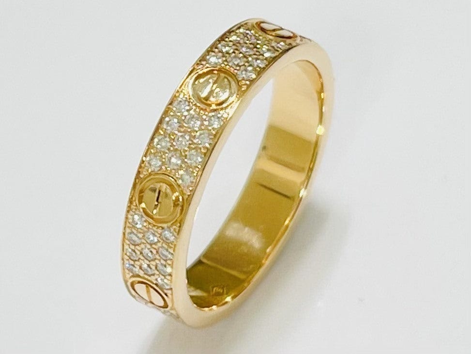 Cartier Diamond-Paved Wedding Love Ring, Size #49