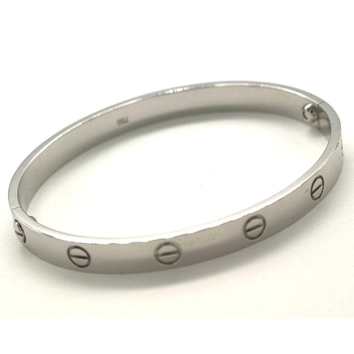 Cartier 18KT White Gold Love Bracelet Size 18