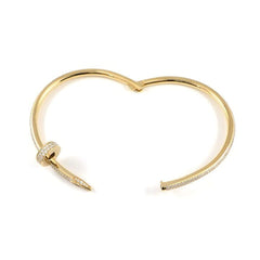Cartier Diamond-Paved Juste Un Clou 18KT Yellow Gold Bracelet Size 18