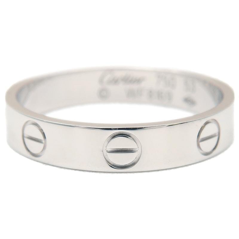 Cartier Mini Wedding Love Ring 18KT White Gold #53/ US 6 1/4