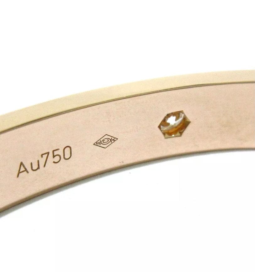 Cartier 18KT Rose Gold 4 Diamond Love Bracelet #16