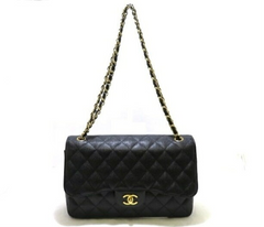 CHANEL Black Caviar GHW Double Flap Bag