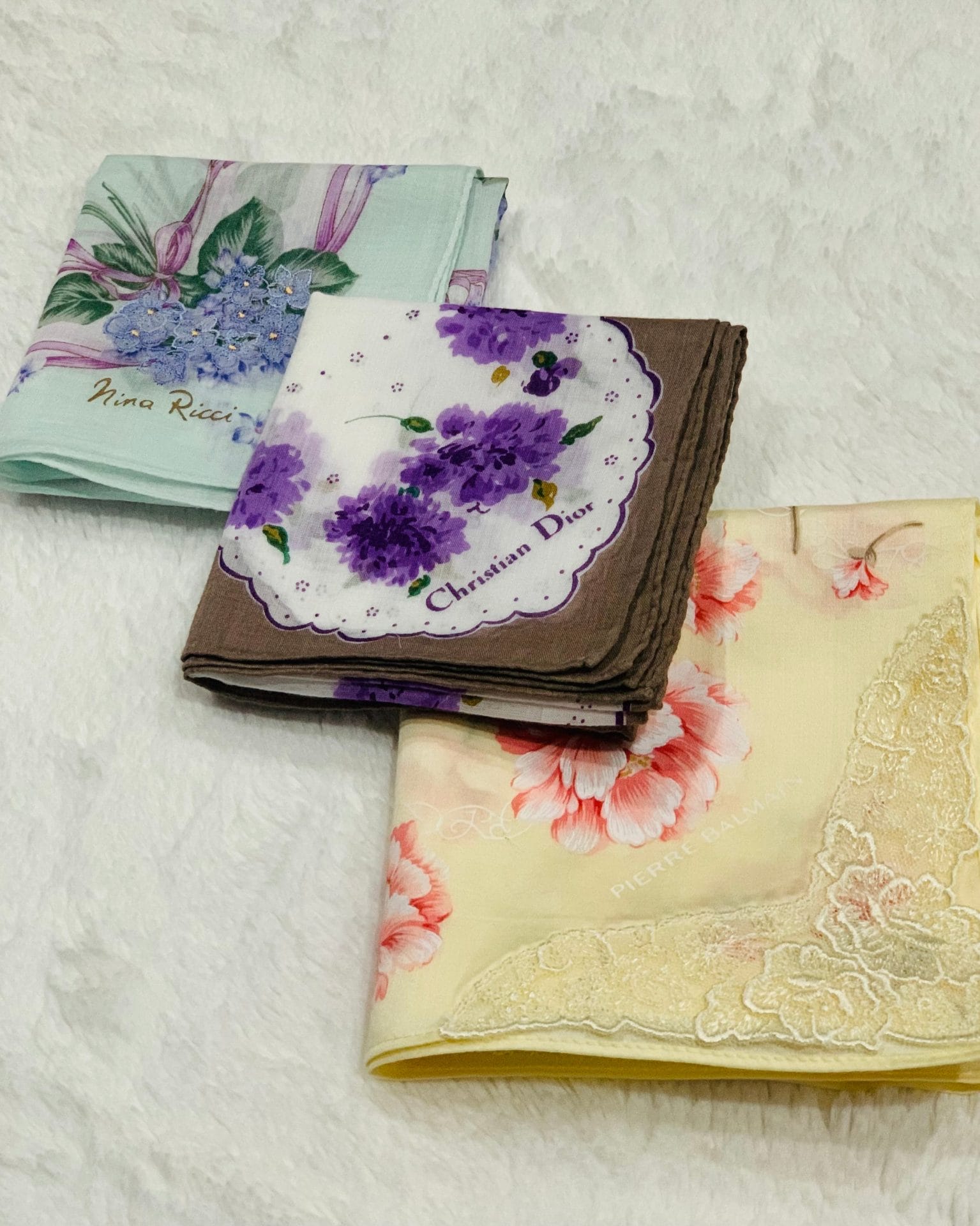 Christian Dior, Valentino & Givenchy Handkerchief