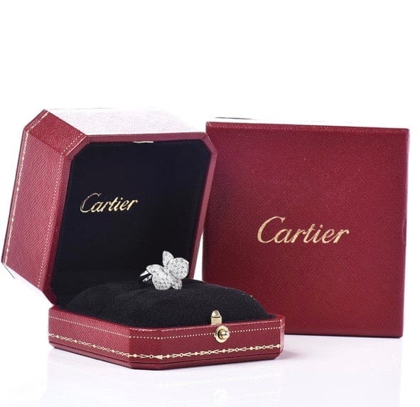 Cartier Diamond Large Caresse Dâ€™Orchidees Flower Ring