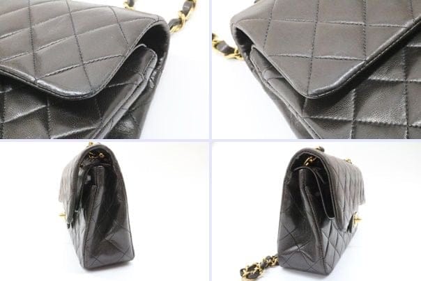 CHANEL Double Flap 23 Gold Hardware Lambskin Shoulder Bag