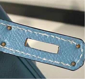 HermÃ¨s 30 Bleu Jean Birkin Epsom Leather Bag