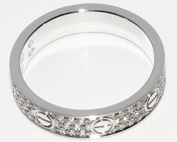 Cartier Diamond Paved 18KT White Gold Wedding Love Ring