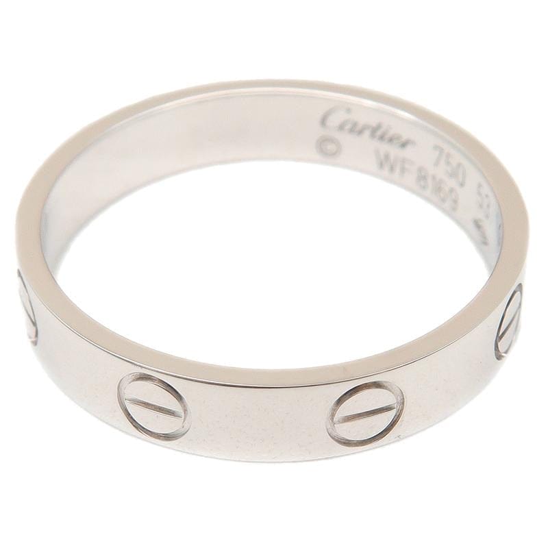 Cartier Mini Wedding Love Ring 18KT White Gold #53/ US 6 1/4
